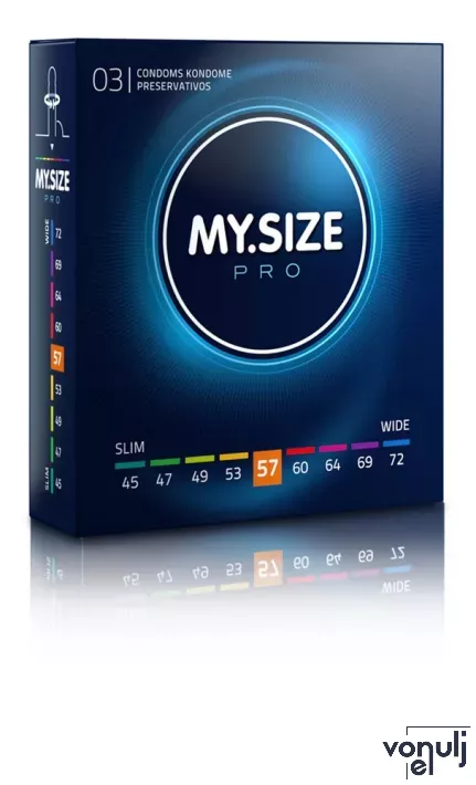 MY SIZE PRO óvszer Condoms 57 mm - latex, 3 db