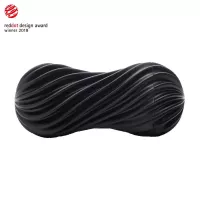 TENGA maszturbátor Flex Rocky Black - fekete színben, spirálos külső tokban
