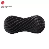 TENGA maszturbátor Flex Rocky Black - fekete színben, spirálos külső tokban