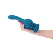 NS NOVELTIES G-pont vibrátor Revolution Earthquake Teal - türkiz színben, ívelt kialakítású, letapasztható, távirányítóval, akkumulátoros