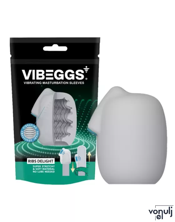 Maszturbációs tojás VIBEGGS Ribs Delight - vibrátoros