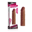 LOVETOY péniszköpeny Pleasure X-Tender Penis Sleeve Brown 3 - realisztikus, barna színű, vízálló, (19,5 cm)