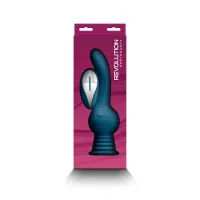 NS NOVELTIES G-pont vibrátor Revolution Earthquake Teal - türkiz színben, ívelt kialakítású, letapasztható, távirányítóval, akkumulátoros