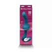 NS NOVELTIES G-pont vibrátor Revolution Tsunami Teal - türkiz színben, kétvégű, ívelt kialakítású, távirányítóval, akkumulátoros