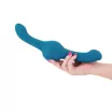 NS NOVELTIES G-pont vibrátor Revolution Tsunami Teal - türkiz színben, kétvégű, ívelt kialakítású, távirányítóval, akkumulátoros