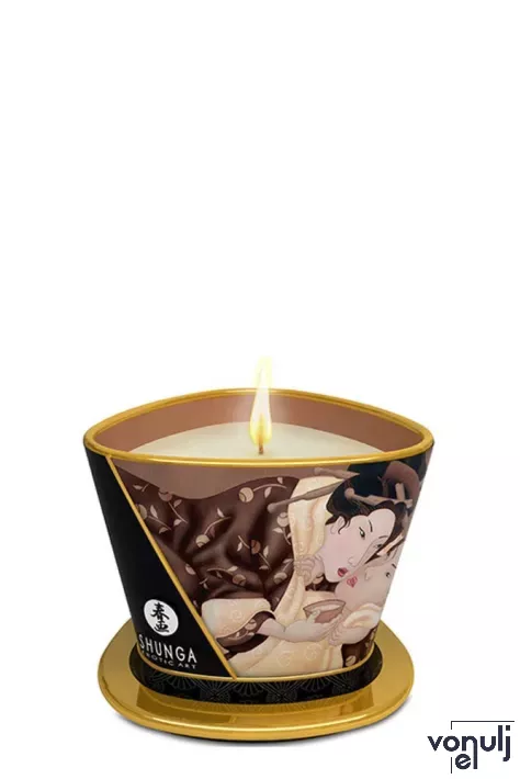 SHUNGA masszázsgyertya Massage Candle Chocolate 170 ml - csokoládé illattal
