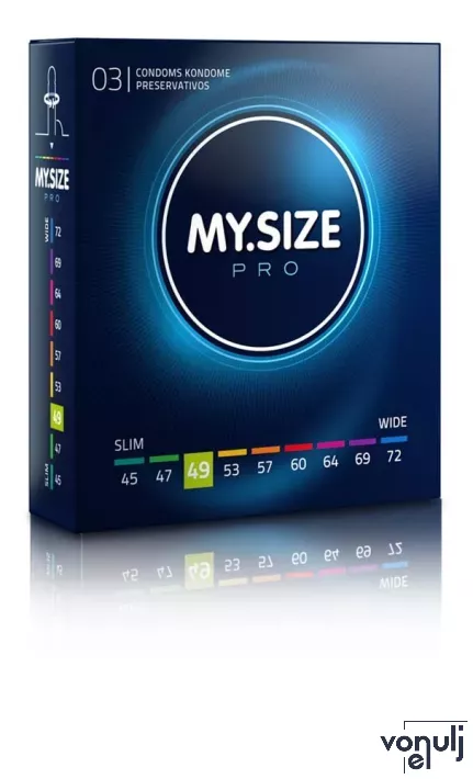 MY SIZE PRO óvszer Condoms 49 mm - latex, 3 db