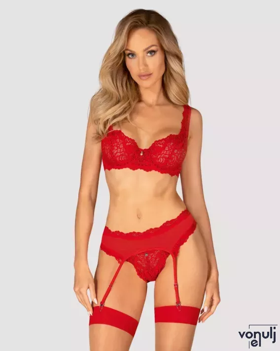 Erotikus fehérnemű szett Obsessive Amor Cherris L/XL