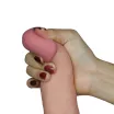 LOVETOY élethű vibrátor 8.8" The Ultra Soft Dude Vibrating -  vízálló, herékkel, távirányítóval, tapadókoronggal, elemes, szilikon (22 cm)