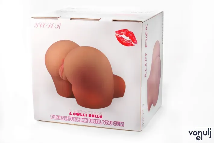 MISTRESS maszturbátor 2 Sweet Holes Flesh - realisztikus, testszínű, vagina és ánusznyílással, vízálló, vibráció nélküli