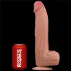 LOVETOY élethű dildó 12'' King Sized Sliding Skin Dual Layer Dong - extra nagy méretű, herékkel, kétrétegű, letapasztható, vízálló, TPE (31 cm)