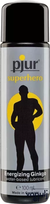 PJUR intim síkosító Superhero Bottle 100 ml - férfiaknak, vízbázisú, ginkgo kivonattal, energizáló és serkentő hatással,óvszerhez és segédeszközhöz is