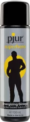 PJUR intim síkosító Superhero Bottle 100 ml - férfiaknak, vízbázisú, ginkgo kivonattal, energizáló és serkentő hatással,óvszerhez és segédeszközhöz is