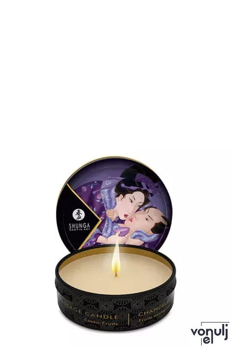 SHUNGA masszázsgyertya Mini Massage Candle 30ml/1oz Libido Exotic Fruit - egzotikus gyümölcs illattal