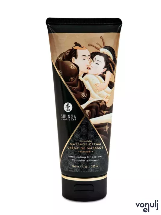 SHUNGA masszázskrém Intoxicating Chocolate 200 ml - csokoládé illattal