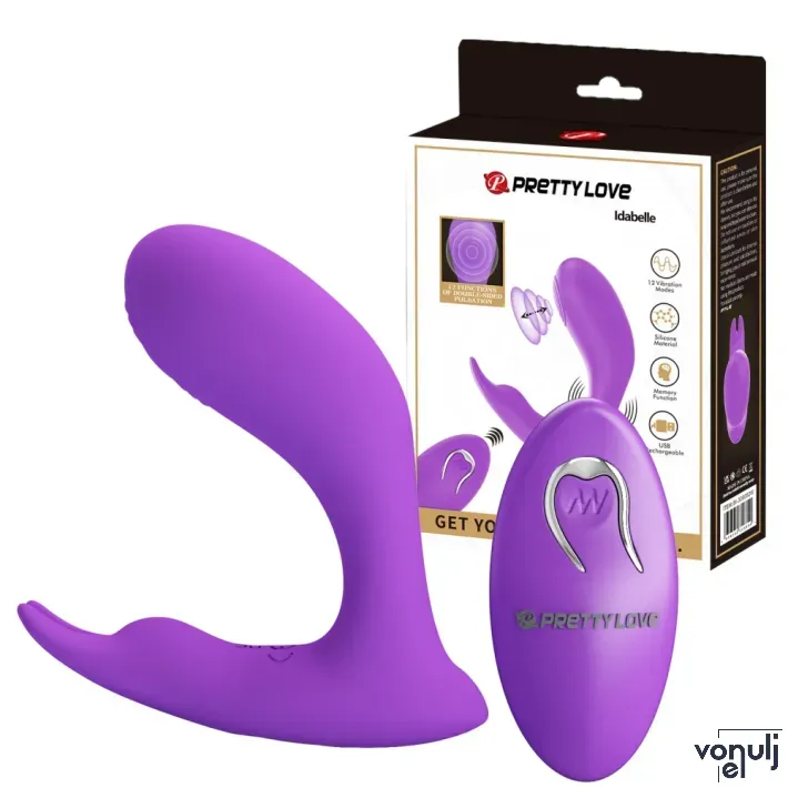 Csiklóizgatós g pont vibrátor Pretty Love Idabelle Purple - akkumulátoros,vízálló