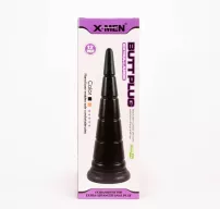 X-MEN fenékdugó 12 inch Butt Plug Black - fekete színben, letapasztható, PVC, 30.5 cm
