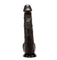 X-MEN hajlított dildó Paddy’s 14 inch Cock Black - realisztikus, fekete színben, letapasztható, vízálló, PVC (35 cm)