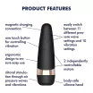 SATISFYER léghullámos csiklóizgató és vibrátor Pro 3 + - fekete-arany színben, vízálló, akkumulátoros
