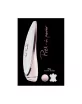 SATISFYER léghullámos csiklóizgató Luxury Pret-á-porter - vibrációs funkcióval, fehér-rózsaszín színben, vízálló, akkumulátoros