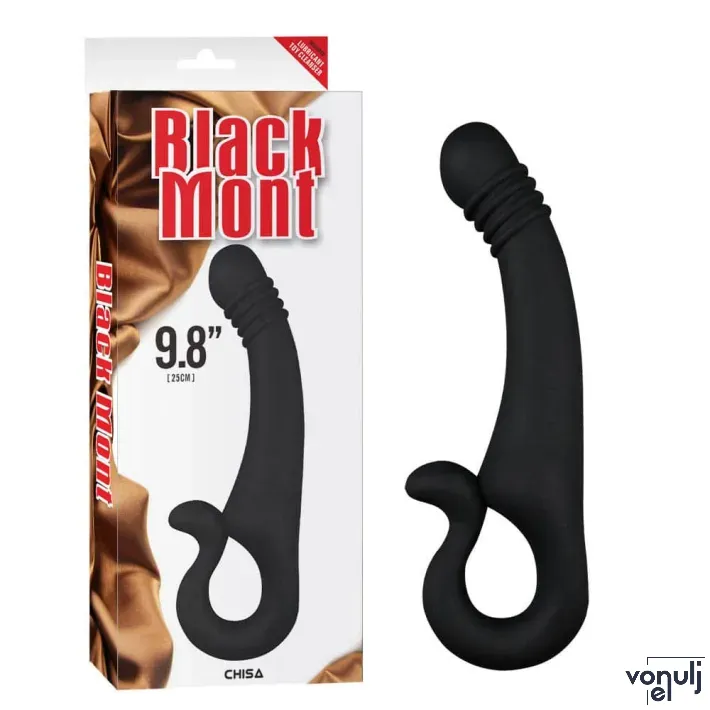 CHISA NOVELTIES prosztata izgató Hand Gun - fekete színben, vibráció nélküli, vízálló, 24 cm