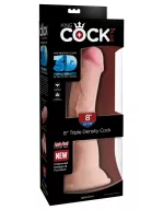 Élethű műpénisz Pipedream Triple Density 8" Cock Flesh - vízálló