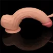 LOVETOY élethű dildó 13,5'' King Sized Sliding Skin Dual Layer Dong - extra nagy méretű, herékkel, kétrétegű, letapasztható, vízálló, TPE (34 cm)