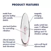 SATISFYER léghullámos csiklóizgató Luxury Pret-á-porter - vibrációs funkcióval, fehér-rózsaszín színben, vízálló, akkumulátoros