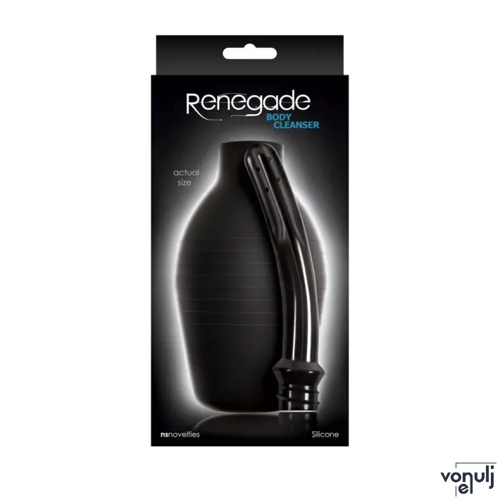 RENEGADE intim irrigáló Body Cleanser Black - fekete színben, anális és hüvelyi használatra, 355 ml