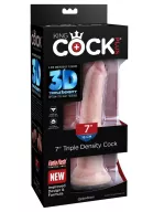 Élethű műpénisz Pipedream Triple Density 7" Cock Light - vízálló