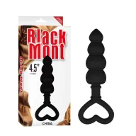 CHISA NOVELTIES análbot Beaded Luv Probe - fekete színben, fogógyűrűvel, rugalmas, vízálló, szilikon, (15,6 cm)