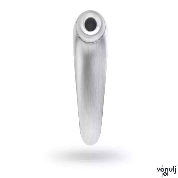 SATISFYER léghullámos csiklóizgató Luxury High Fashion - vibrációs funkcióval, ezüst színben, vízálló, akkumulátoros