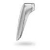 SATISFYER léghullámos csiklóizgató Luxury High Fashion - vibrációs funkcióval, ezüst színben, vízálló, akkumulátoros