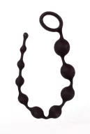 CHISA NOVELTIES anál gyöngysor Playful Beads - fekete színben, vibráció nélküli, rugalmas, vízálló, (31 cm)