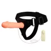 BAILE felcsatolható vibrátor Jessica Strap-on 1 - testszínű, távirányítóval, elemes, (17 cm)
