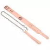 BDSM nyakörv pórázzal Liebe Seele Pink