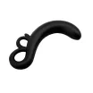 CHISA NOVELTIES prosztata izgató Two-Finger G-Spot Plug - fekete színben, fogógyűrűs, vibráció nélküli, vízálló