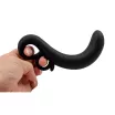 CHISA NOVELTIES prosztata izgató Two-Finger G-Spot Plug - fekete színben, fogógyűrűs, vibráció nélküli, vízálló