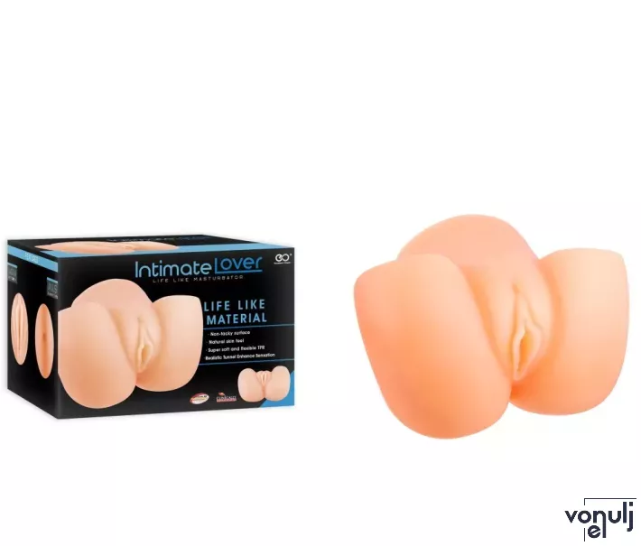 NMC maszturbátor Intimate Lover Masturbator 6,1" - realisztikus, vagina és ánusz formájú testnyílással, testszínű, vízálló, vibráció nélküli
