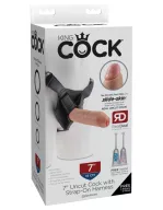 Strapon dildó hámmal Pipedream - vízálló, 18 cm dildóval