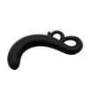 CHISA NOVELTIES prosztata izgató Two-Finger G-Spot Plug - fekete színben, fogógyűrűs, vibráció nélküli, vízálló