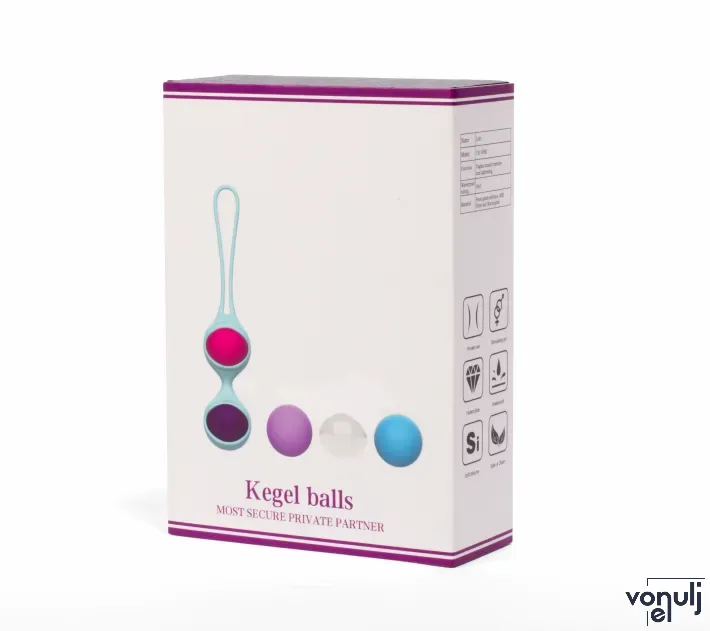 MISTRESS gésagolyó Beautiful Kegel Balls II - többszínű, 5 eltérő súlyú golyó, vízálló