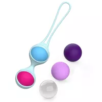 MISTRESS gésagolyó Beautiful Kegel Balls II - többszínű, 5 eltérő súlyú golyó, vízálló