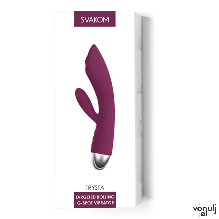 SVAKOM csiklóizgatós vibrátor Trysta Violet - viola lila színben, vízálló, akkumulátoros