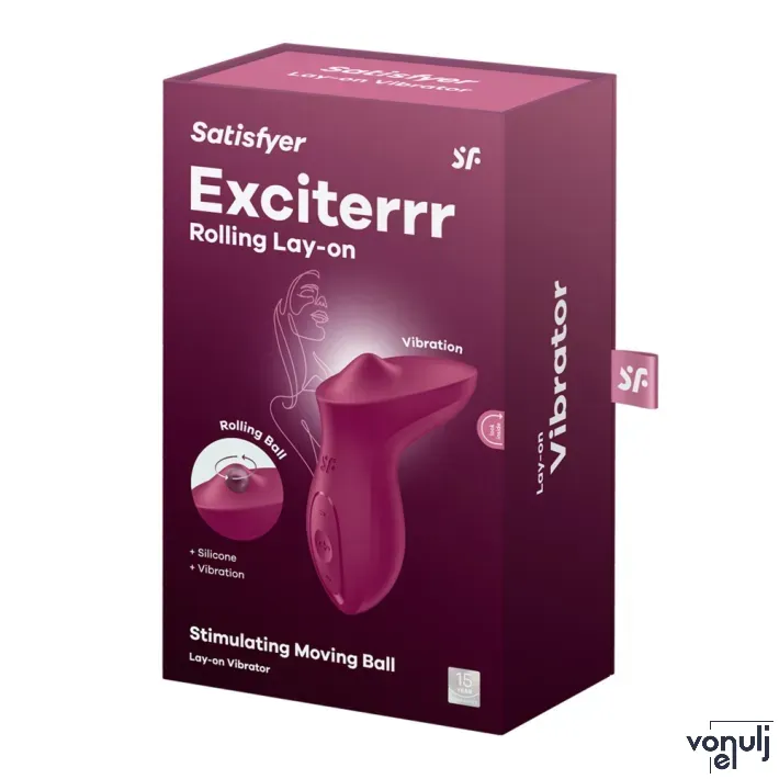 Rezgő csiklóizgató Satisfyer Exciterrr berry - akkumulátoros,vízálló