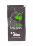 JOYDROPS késleltető kendő Wet Wipe Delay Sachet - férfiaknak, enyhe érzéstelenítő hatással, hipoallergén, óvszerhez is