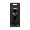 NS NOVELTIES fenékdugó Crystal Flower Black - üveg, fekete színben, virágos talppal, vízálló (8.9 cm)