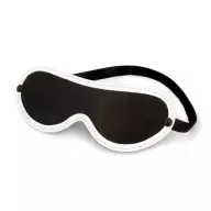 NS NOVELTIES maszk Glo Bondage Blindfold Green - fekete-fehér színben, sötétben zölden világító szegéllyel