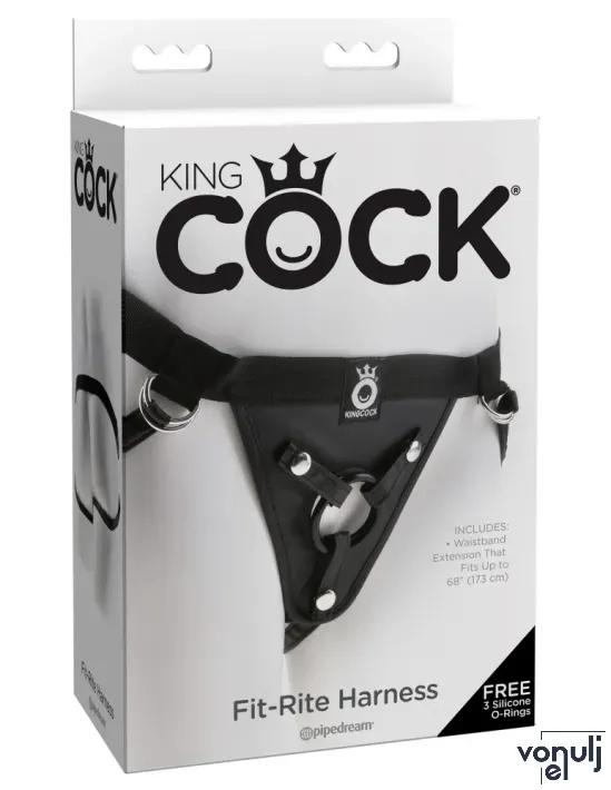 Strapon dildó hám Pipedream Fit Rite Harness Black