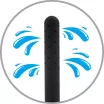 CHISA NOVELTIES intim zuhany 360° water flow - fekete színben, zuhanycsőhöz rögzíthető irrigáló